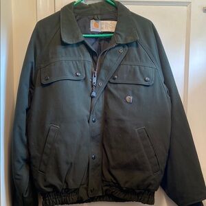 Carhartt Green Bomber Jacket with Elastic Waistband